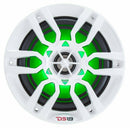 DS18 NXL8 2-Way 375W Max 4 Ohms 8" White Marine Speaker w/ RGB LED Lighting