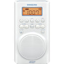 Sangean AM/FM/Weather Alert Waterproof Shower Radio - White - H205