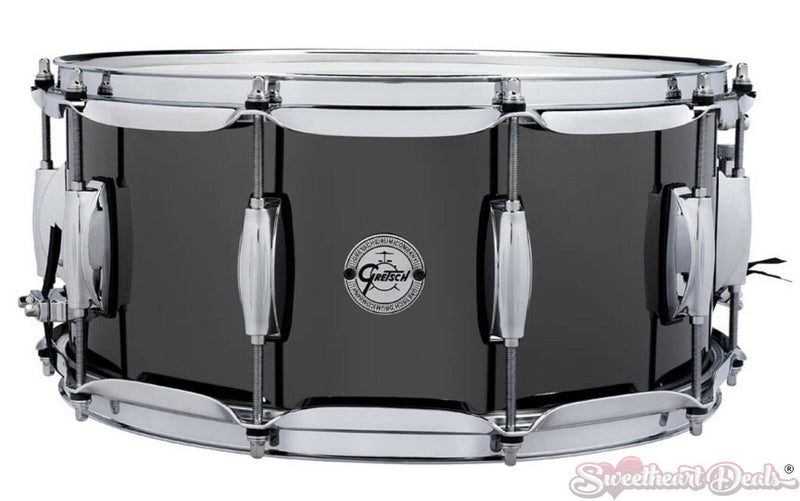 Gretsch Black Nickel over Steel Snare Drum 6.5X14