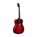 Stagg Auditorium Acoustic Guitar - Transparent Red - SA35 A-TR