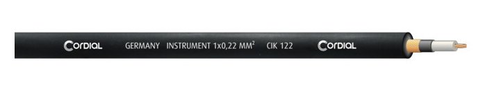 Cordial 20' Instrument Cable 1/4" to 1/4" Right Angle - Nickel Plated - CXI6PR