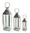 Modern Stainless Steel Metal Lantern (Set of 3)