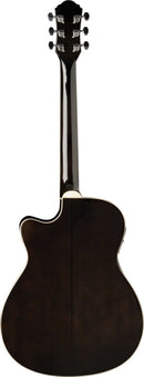 Oscar Schmidt OACE Auditorium Acoustic Electric Guitar - Trans Black - OACEFTB