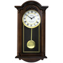 Bedford Clock  Noah 22 Inch Chestnut Wood Chiming Pendulum Wall Clock