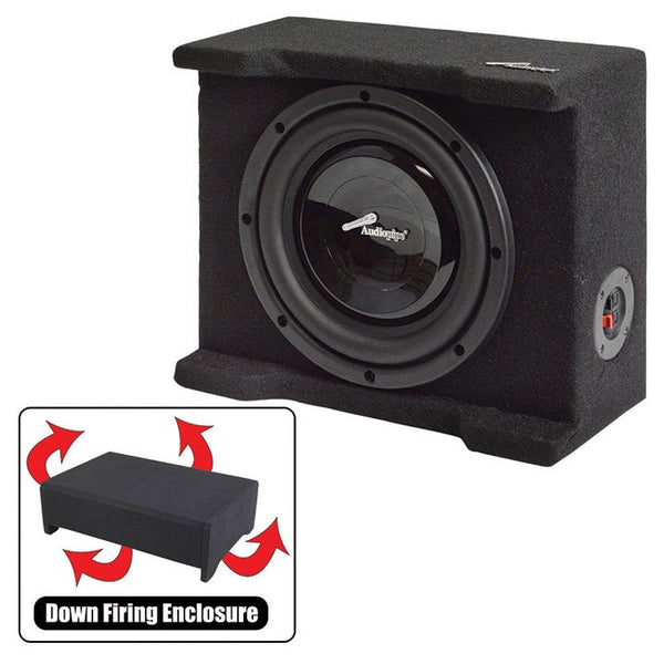 Audiopipe Single 8" Shallow Downfire Sealed Enclosure with sub APSB8BDF