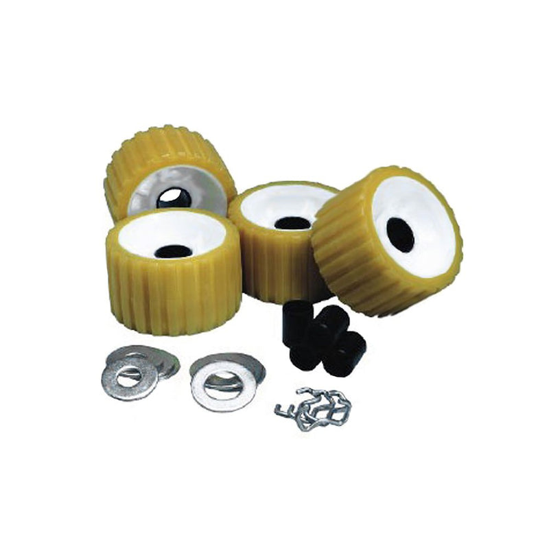 C.E. Smith Ribbed Roller Replacement Kit - 4 Pack - Gold 29310