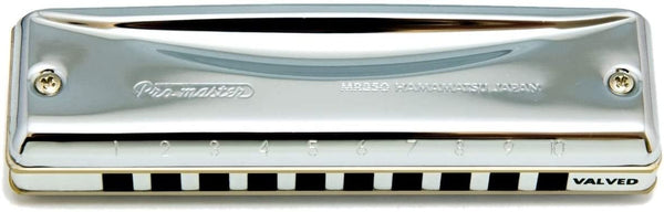 Suzuki Promaster Valve 10 Hole Diatonic Harmonica - Key of A - MR-350V-A-U
