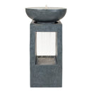 Stone Bowl Fountain with Rain Effect 33"H