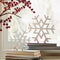 Traditional White Wood Cut Out Snowflake Décor (Set of 12)