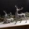 Silver Deer Statue (Set of 2)