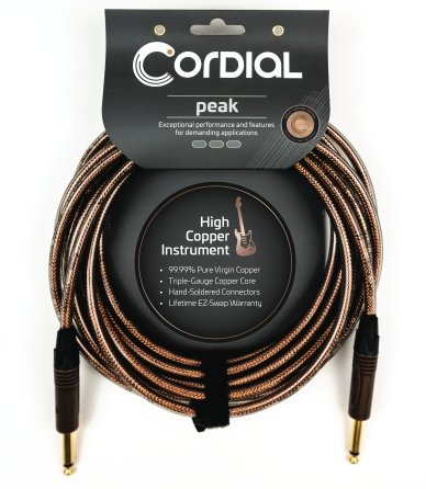 Cordial 1/4" to 1/4" Straight 10' Instrument Cable - Clear - CSI3PP-METAL