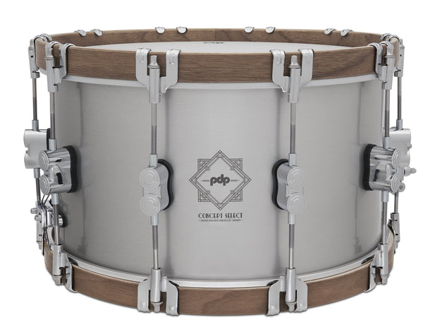 PDP 8x14 Concept Select Snare w/ Aluminum/Walnut Wood Hoops & Chrome Hardware