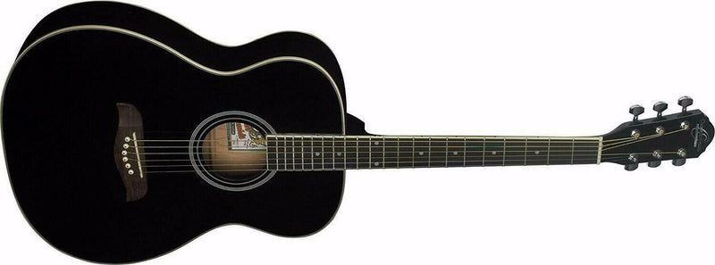 Oscar Schmidt OAB Auditorium Acoustic Guitar - Black - OAB-A-U