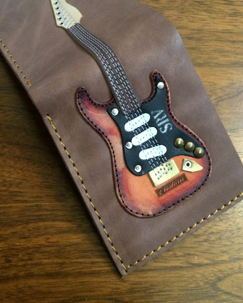Axe Heaven SRV Signature Electric Guitar Wallet Handmade from Genuine Leather