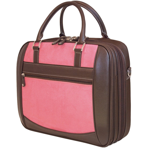 Mobile Edge 16" PC/17" MacBook ScanFast Element Briefcase - Pink Suede - MESFEBX