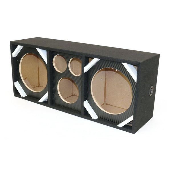 DeeJay LED Speaker Enclosure w/ 2 10" Woofers 2 Tweeters & 1 Horn - Carbon Black