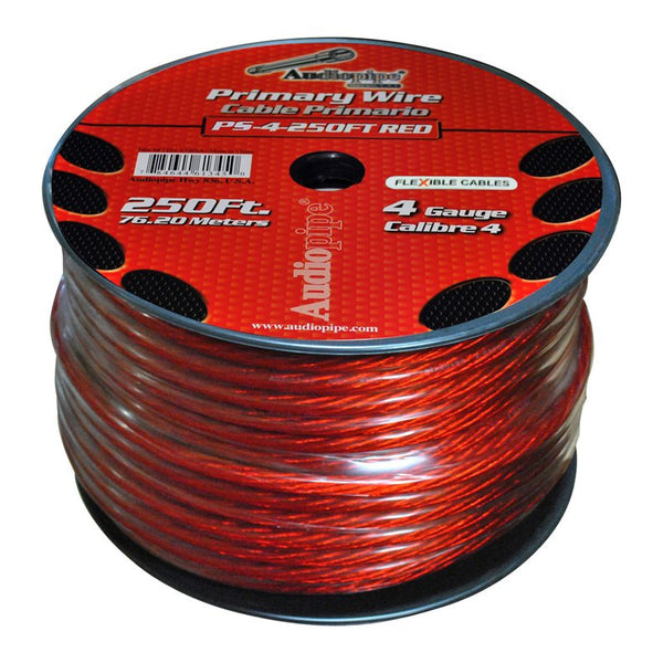 Audiopipe Flexible Power Cable Red 250 ft. PS4RD