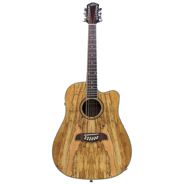 Oscar Schmidt 12 String Dreadnought Acoustic Electric Guitar - Spalted Maple