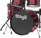 Stagg 5-Piece Drum Set 22/12/13/16/14 w/ Hardware, Throne & Cymbals - TIM122B WR