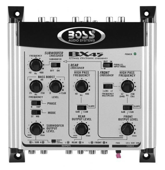 Boss 2/3-Way Pre-Amp Electronic Crossover w/ Remote Subwoofer - BX45