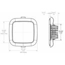 Lumitec Square Mirage Down Light Spectrum RGBW Dimming Glass Housing No Bezel