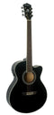 Washburn EA12 Festiva Mini Jumbo Cutaway Acoustic Electric Guitar - Black