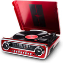 Ion Mustang LP Turntable 4-in-1 Music Center w/ AM/FM Radio, USB, Aux - iT69RD
