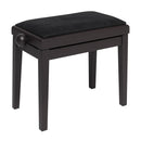 Stagg Matte Piano Bench Rosewood Color with Black Velvet Top - PB06 RWM VBK