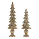 Pine Tree on Pedestal (Set of 2)