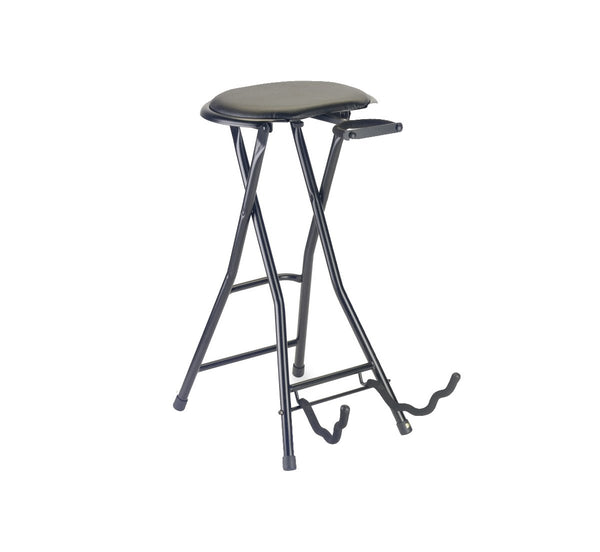 Stagg Foldable Stool with Rectangular Seat & Built-In Guitar Stand - GIST-350