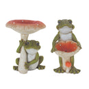 Garden Frog with Mushroom (Set of 2)