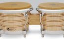 Latin Percussion 7-1/4" & 8-5/8" Bongos - Natural w/ Chrome Hardware - LP201AX-2