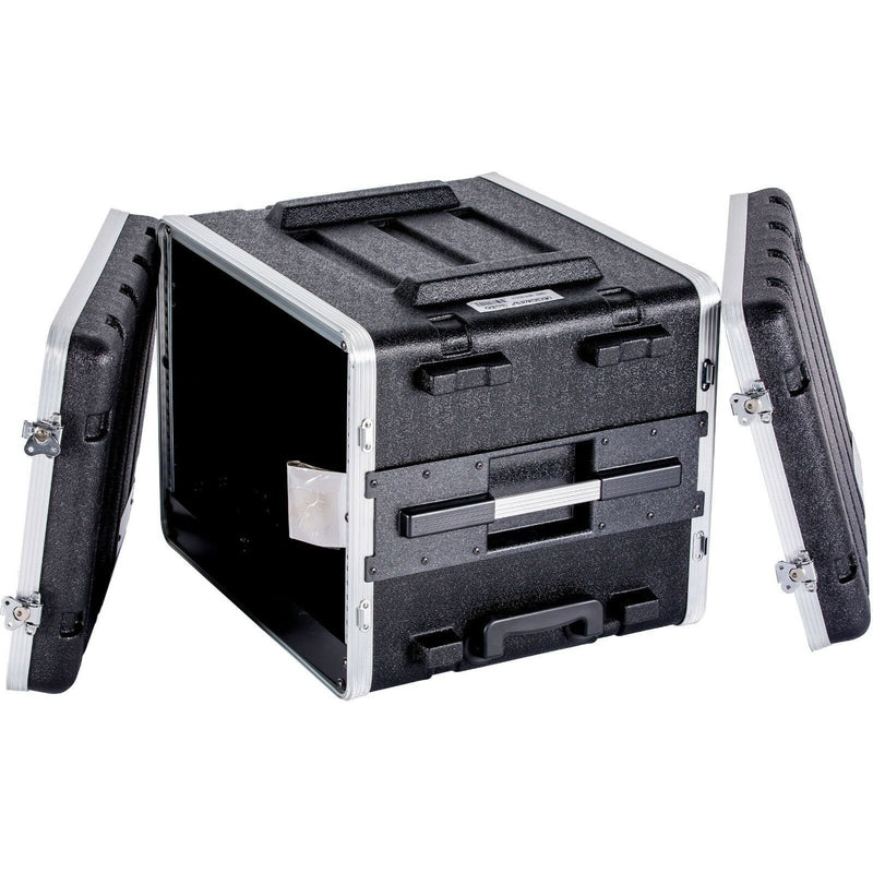 DeeJay LED 8 RU Rack ABS Hard Case with Locking Wheels