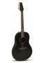 Ovation Ultra Electric Acoustic Guitar w/ Gig Bag - Pitch Black - 1516PBM-G