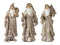 Stone Woodland Santa with Gold Finish (Set of 3)