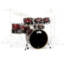 PDP Concept Series 7-Piece Maple 8/10/12/14/16/22/14 Drum Kit Red to Black Fade
