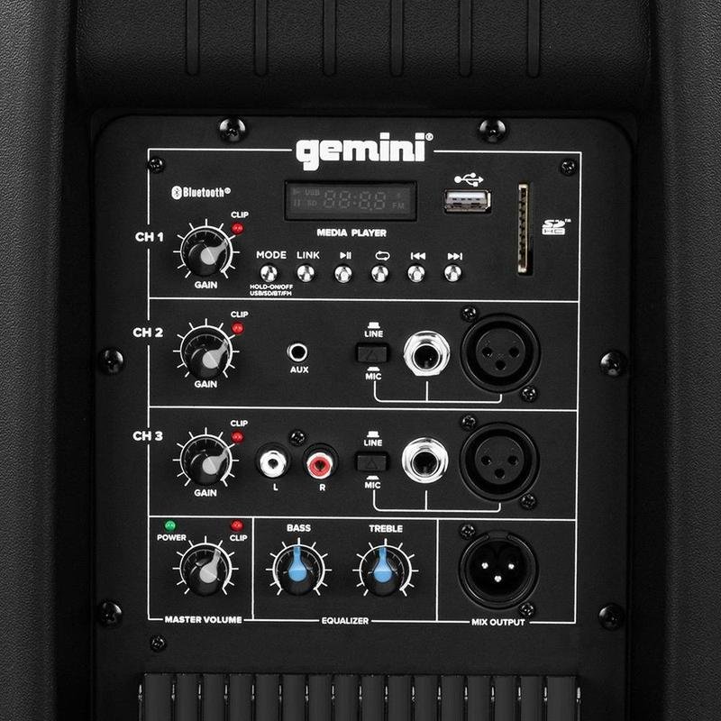 Gemini 2000 Watt 15” Active Bluetooth Loudspeaker - AS2115BT