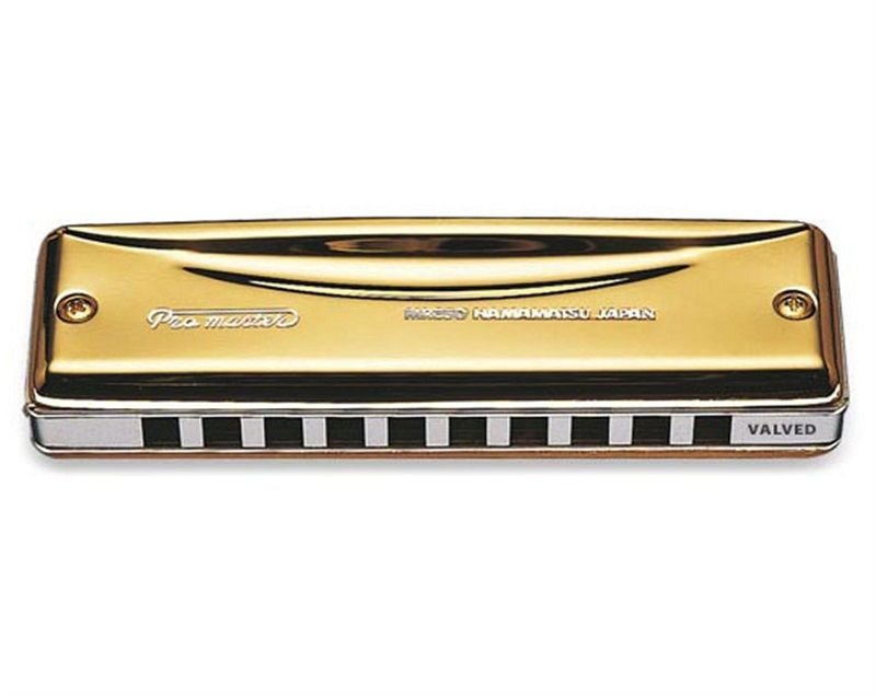 Suzuki MR-350VG-Eb Valved Gold Promaster Diatonic Harmonica - Key of Eb