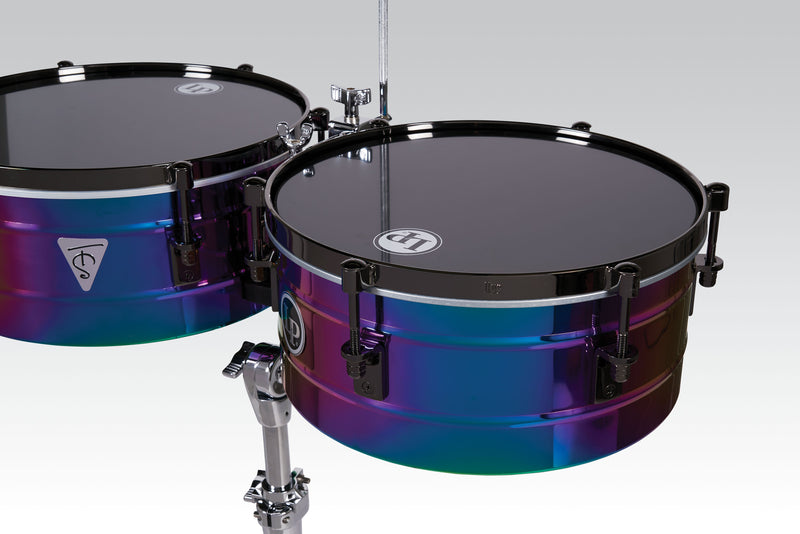 Latin Percussion LP257-TS Tony Succar Signature Timbales – Rainbow Chrome/Black