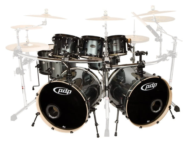 PDP DW Double Drive 8-Piece Shell Pack Gray Metal - 8/10/12/14/16/14/22