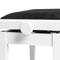 Stagg Hydraulic Adjustable Piano Bench Matte White w/ Black Velvet Top - PBH 390 WHM VBK