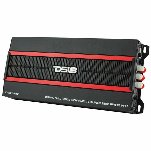DS18 CANDY-X5B Black 2000 Watts Max Full Range 5 Channel Class D Amplifier