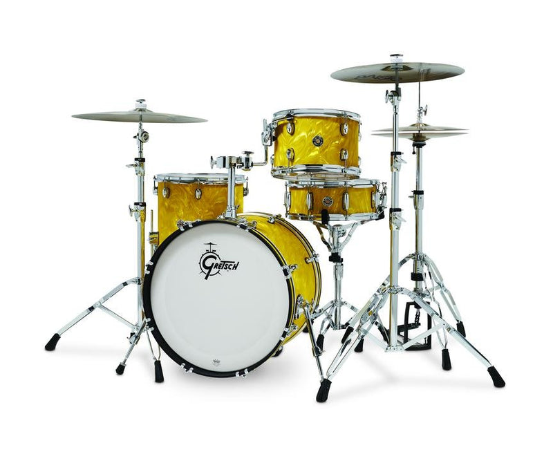 Gretsch Catalina Club 4 Piece Shell Pack - 20/12/14/14SN - Yellow Satin Flame