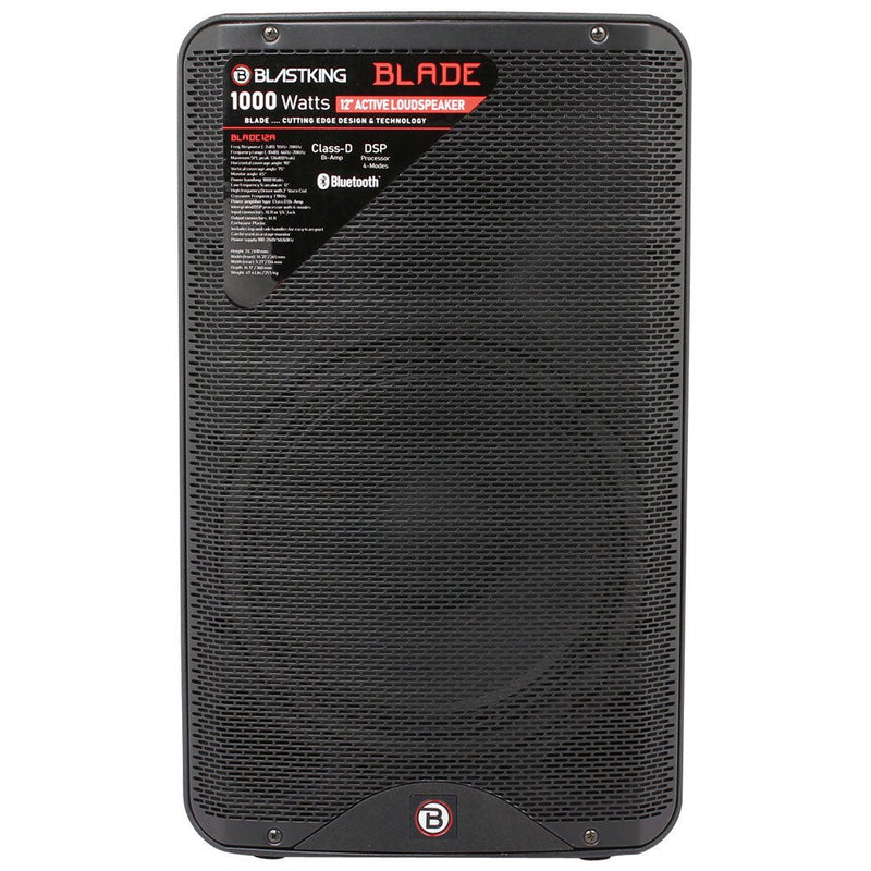 Blastking BLADE12A 12” Active Loudspeaker 1000 Watts Class-D with DSP Processor