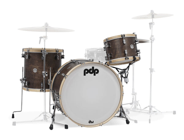 PDP Concept Classic 3-Piece Shell Drum Pack - Walnut Natural Hoops - 13/16/24