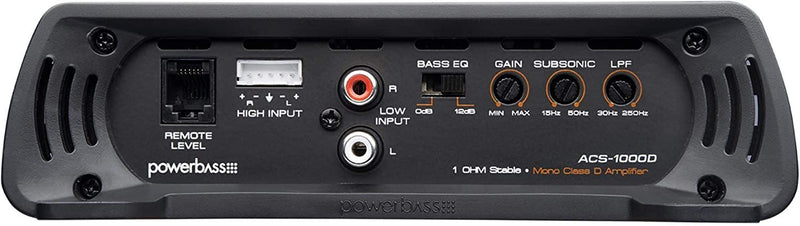 Powerbass ACS-1000D 1000 Watt 1-Channel Compact Amplifier
