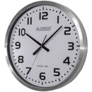 La Crosse 20" Brushed Aluminum Atomic Wall Clock - 404-1220