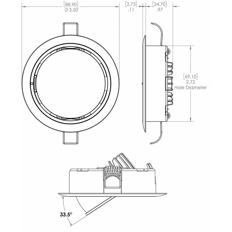 Lumitec Mirage Positionable Down Light - White Dimming - White Bezel 115123