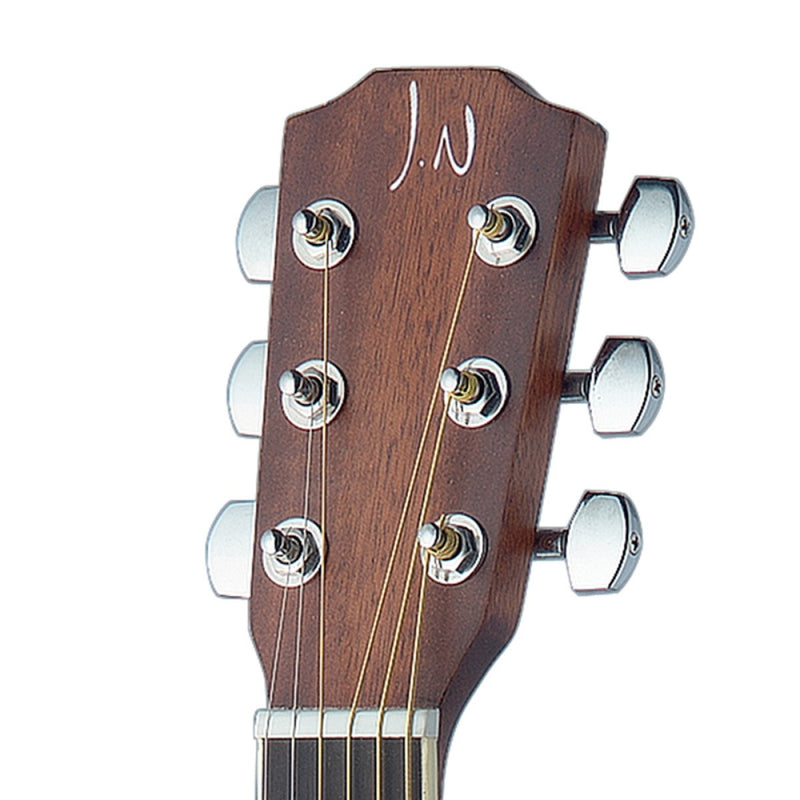 JN Guitars Left-Handed Mini Auditorium Acoustic Guitar w/ Gig Bag - Natural