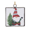 Metal Gnome with Tree Ornament (Set of 12)